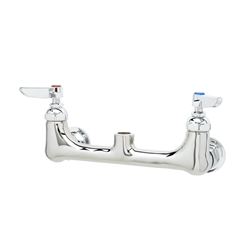 T&S Brass - B-0330-LN - Double Pantry Rigid Base Faucet, Wall Mount, 8-inch Centers, Less Nozzle