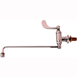 T&S Brass - B-0578 - Range Faucet, Wall Mount, Aerator, Wrist Handle, 1/2-inch British Thread Male Inlet