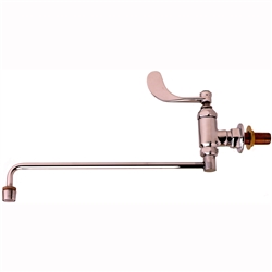 T&S Brass - B-0579 - Range Faucet, Wall Mount, Aerator, Wrist Handle, 1/2-inch British Thread Female Inlet