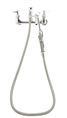T&S Brass - B-0610 - Pot Filler, Wall Mount, 8-inch Centers, Vacuum Breaker, 68-inch Hose w/ Self Closing Hook Nozzle