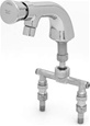 T&S Brass - B-0807 - Metering Faucet, Single Hole Base, Mixing T, Push Button Cartridge