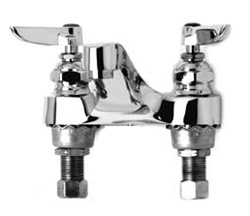 T&S Brass - B-0871 - Lavatory Faucet, Deck Mount, 4-inch Centers, Aerator, 1/2-inch NPSM Male Shanks