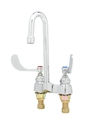 T&S Brass - B-0892 - Medical Faucet, Deck Mount, Rigid Gooseneck, Aerator, 4-inch Wrist Action Handles