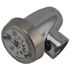T&S Brass - B-0969 - Vacuum Breaker, 1/2-inch NPT Inlet and Outlet, Atmospheric, Polished Chrome Finish