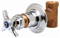 T&S Brass - B-1025 - Concealed Straight Valve, 1/2-inch NPT Female Inlet and Outlet, 4-Arm Handle, Cold Index
