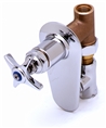 T&S Brass - B-1025-ST - Concealed Straight Valve, 1/2-inch NPT Female Inlet and Outlet, Loose Key Stop, 4-Arm Handle