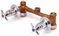 T&S Brass - B-1035-ST - Concealed Bypass Mixing Valve, 1/2-inch NPT Female Inlets & Outlets, Loose Key Integral Stops