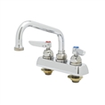 T&S Brass - B-1110 - Workboard Faucet, Deck Mount, 4-inch Centers, 6-inch Swing Nozzle, Lever Handles