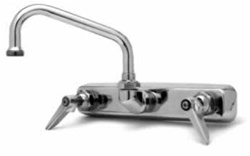 T&S Brass - B-1125 - Workboard Faucet, Wall Mount, 8-inch Centers, 6-inch Swing Nozzle, Lever Handles