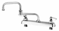 T&S Brass - B-1132 - Workboard Faucet, Deck Mount, 8-inch Centers, 18-inch Double Joint Nozzle, Lever Handles