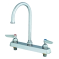 T&S Brass - B-1142 - Workboard Faucet, Deck Mount, 8-inch Centers, Swivel Gooseneck, Lever Handles