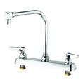 T&S Brass - B-1148 - Workboard Faucet, Deck Mount, 8-inch Centers, Swing Gooseneck with Aerator, Lever Handles