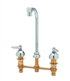 T&S Brass - B-2386 - Medical Faucet, Deck Mount, Concealed Body, 8-inch Centers, Swivel Gooseneck, Aerator Outlet