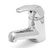 T&S Brass B-2701 Single Lever Faucet with Ceramic Cartridge, Rigid Base, Short Spout and Flexible Supply Lines