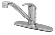 T&S Brass - B-2731 - Single Lever Faucet, 9-inch Spout, Swivel Base, Flexible Supplies, 10-inch Deckplate