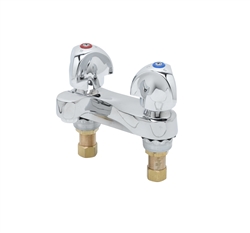 T&S Brass - B-2971 - Lavatory Faucet, Cast Basin Spout, Aerator, 4-inch Centers, Three Wing Handles