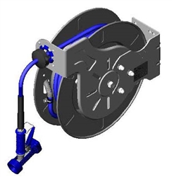T&S Brass - B-7142-02 - Hose Reel, Open, Stainless Steel, 50'Hose, 3/8-inch ID with Rear Trigger Water Gun