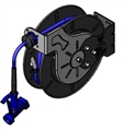 T&S Brass - B-7242-05 - Hose Reel, Open, Epoxy Coated Steel, 50'Hose, 3/8-inch ID with Front Trigger Water Gun
