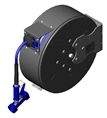 T&S Brass - B-7242-C02 - Hose Reel, Enclosed, Epoxy Coated Steel, 50'Hose, 3/8-inch ID with Rear Trigger Water Gun