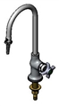 T&S Brass - BL-5709-01 - Lab Faucet, Single Temperature, Rigid Gooseneck, Serrated Tip, 1/2-inch NPSM Male Shank