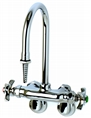 T&S Brass BL-5740-01 - Wall mounted laboratory sink mixing faucet with adjustable arms and serrated hose tip