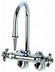 T&S Brass BL-5740-01 - Wall mounted laboratory sink mixing faucet with adjustable arms and serrated hose tip