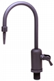 T&S Brass - BL-9515-01 - Lab Faucet, Dual Control Handle, Gray PVC, Rigid Gooseneck, Serrated Tip, Distilled Water