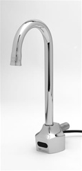 T&S Brass EC-3101 ChekPoint&#153; Electronic Wall Mounted Sensor Faucet with Rigid Gooseneck Spout.