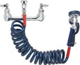 T&S Brass - PG-8WREV - Pet Grooming Faucet, Wall 8-inch Centers, Aluminum Spray Valve, Coiled Hose, Vacuum Breaker