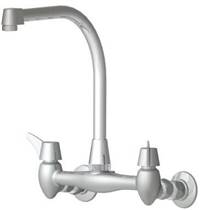 Union Brass&#174; - 20H Wall Mounted Faucet - Hi-Rise Spout, Less Soapdish