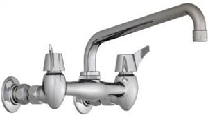 Union Brass&#174; - 26A Wall Mounted Faucet - 10-Inch Spout, Less Soapdish