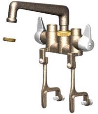 Union Brass&#174; - 342DS - 6-Inch Cast Spout, W/Bracket Clamps