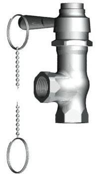 Union Brass&#174; - 602-LC - 1/2-Inch - 14 Angle Stop with Lever Handle & Chain