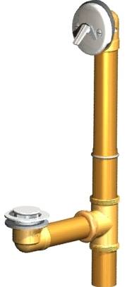 Union Brass&#174; - 66 - Chrome Lift-n-Turn Bath Drain Assembly