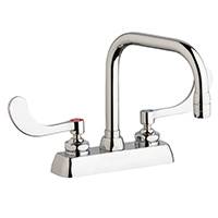 Chicago Faucets W4D-DB6AE35-317AB - 4" Deck Mount Washboard Sink Faucet