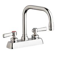 Chicago Faucets W4D-DB6AE35-369AB - 4" Deck Mount Washboard Sink Faucet