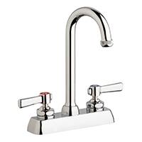 Chicago Faucets W4D-GN1AE1-369ABCP - 4" Deck Mount Washboard Sink Faucet