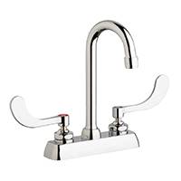Chicago Faucets W4D-GN1AE35-317AB - 4" Deck Mount Washboard Sink Faucet