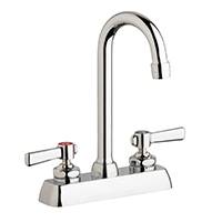 Chicago Faucets W4D-GN1AE35-369AB - 4" Deck Mount Washboard Sink Faucet