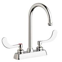 Chicago Faucets W4D-GN2AE1-317ABCP - 4" Deck Mount Washboard Sink Faucet