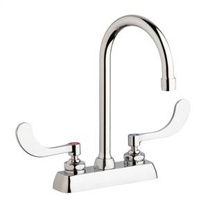Chicago Faucets W4D-GN2AE35-317AB - 4" Deck Mount Washboard Sink Faucet