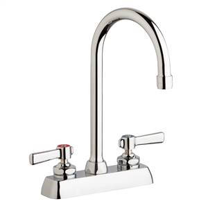 Chicago Faucets W4D-GN2AE35-369AB - 4" Deck Mount Washboard Sink Faucet