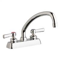 Chicago Faucets W4D-L9E35-369AB - 4" Deck Mount Washboard Sink Faucet