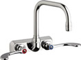 Chicago Faucets W4W-DB6AE35-317AB - 4" Wall Mount Washboard Sink Faucet