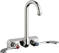 Chicago Faucets W4W-GN1AE1-317ABCP - 4" Wall Mount Washboard Sink Faucet