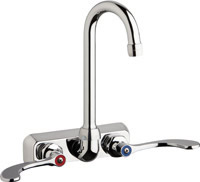 Chicago Faucets W4W-GN1AE35-317AB - 4" Wall Mount Washboard Sink Faucet