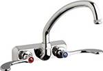 Chicago Faucets W4W-L9E1-317ABCP - 4" Wall Mount Washboard Sink Faucet
