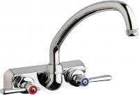 Chicago Faucets 4-inch Center Wall Mounted Bar Faucets