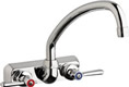 Chicago Faucets W4W-L9E35-369ABCP - 4" Wall Mount Washboard Sink Faucet