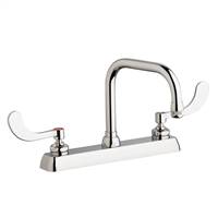 Chicago Faucets W8D-DB6AE1-317ABCP - 8" Deck Mount Washboard Sink Faucet